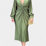 Vestido Alouette de Manga Larga con Escote en V
