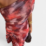 Vestido Maxi Tie-Dye de Un Hombro Jessamy