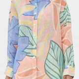 Conjunto Lumina Tropical con Camisa Holgada y Pantalones Cortos de Cintura Alta