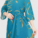 Vestido Midi Ame con Cinturón y Corte Versátil