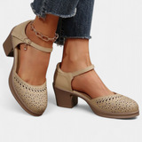 Botas de tobillo de cuero sintético para mujer Cirila con hebilla decorativa
