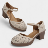 Botas de tobillo de cuero sintético para mujer Cirila con hebilla decorativa