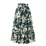 Falda midi con estampado floral y plisados - Camila