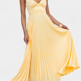Vestido Arlena con Tirantes Plisados y Espalda Cruzada