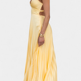 Vestido Arlena con Tirantes Plisados y Espalda Cruzada