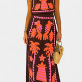 Conjunto de Top Corto y Falda Sloan Palma de Coco