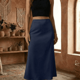 Falda Midi Astra en Azul Marino