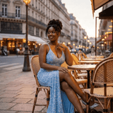 Vestido Maxi Azul Cielo