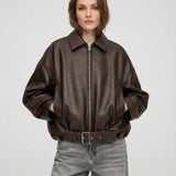 Chaqueta Marrón con Cinturón