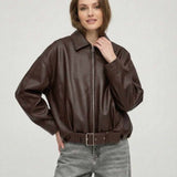 Chaqueta Marrón con Cinturón