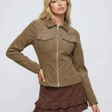 Chaqueta Zip Marrón