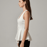 Blusa Celeste Blanca