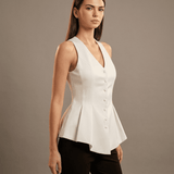 Blusa Celeste Blanca