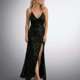 Vestido Maxi Celeste Negro