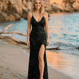 Vestido Maxi Celeste Negro