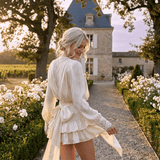 Vestido Mini Celeste Marfil