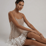 Vestido Corto Celeste