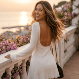 Vestido Mini Celeste Blanco