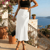 Falda Midi Luna Blanca