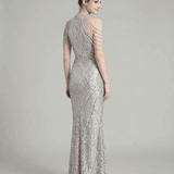 Vestido Maxi Luxe Plateado