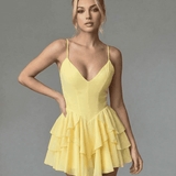 Vestido Mini de Caléndula Amarillo