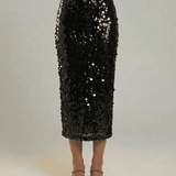 Falda Midi Noctura Negra