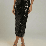 Falda Midi Noctura Negra