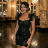 Vestido Mini de Obsidiana Negra