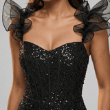 Vestido Mini de Obsidiana Negra
