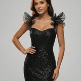 Vestido Mini de Obsidiana Negra