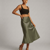 Falda Midi Olivia Verde Oliva