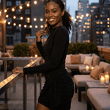 Vestido Mini de Ónix Negro