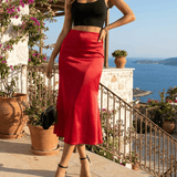 Falda Midi Rosalia Roja