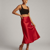 Falda Midi Rosalia Roja