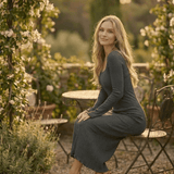 Vestido Maxi de Pizarra Gris