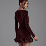 Vestido Mini Velora Burdeos