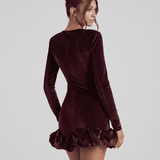 Vestido Mini Velora Burdeos