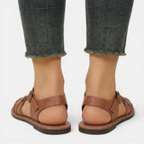 Sandalias Pescador Marrón Mujer Piel