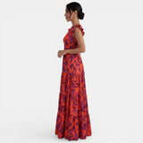 Vestido Largo Rojo Elegante Mujer