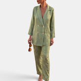 Conjunto Blazer y Pantalón Wide Leg para Mujer