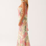 Maxi dress summer floral print