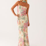 Maxi dress summer floral print