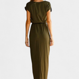 Vestido Midi Clarissa con Corte Asimétrico