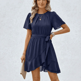 Vestido de Volantes en Marino