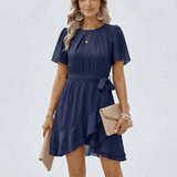 Vestido de Volantes en Marino