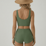 Traje de Baño Verde de Dos Piezas