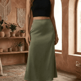 Falda Midi Olivia Verde Oliva