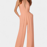 Mono de Pierna Ancha Lila con Elegancia Ligera