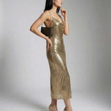 Vestido Midi Celeste