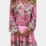 Vestido Boho Floral Mini A-Line Vera